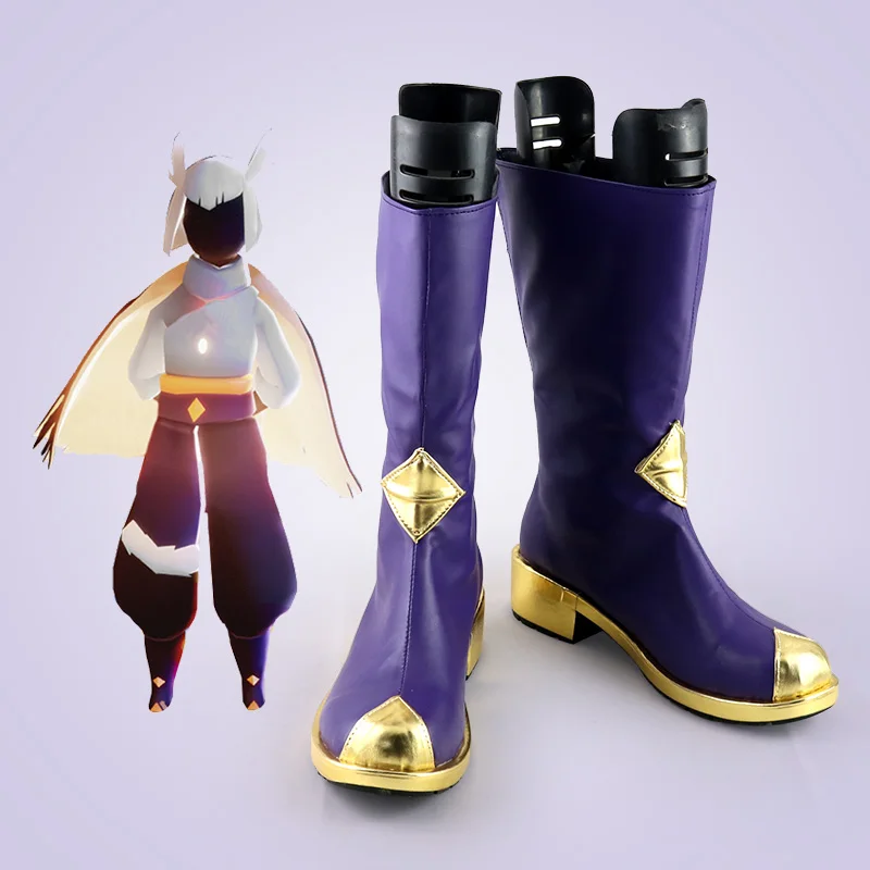 Game Sky Children of Light Purple Cosplay topánky topánky Halloween Karneval Cosplay kostýmové doplnky Spiriti Skryté lesné hry