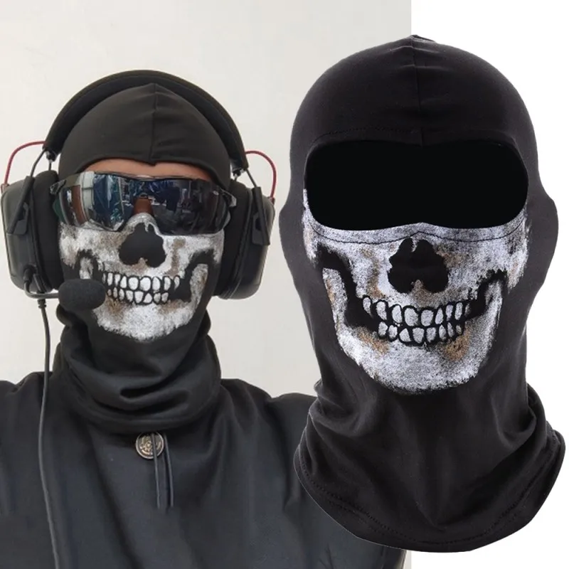 Game Tod Ghost Skull Cosplay strašidelná tvár vojna kostrová jazda vonkajšia pokrývka hlavy Windproof Mask Motocykel Bicycle Ski lebka Balaclava