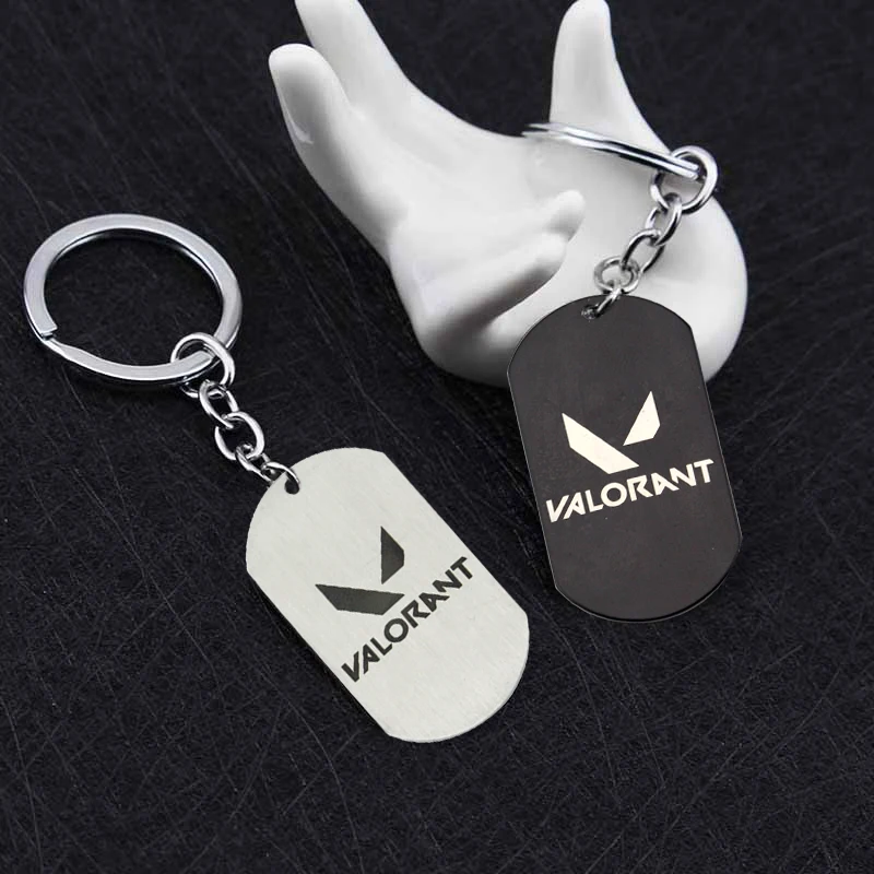 Game Valerant Náhrdelník z nehrdzavejúcej psieho značky oceľ Oceľ prívesok automobil keyrings držiteľ herné herné keyfob darček pre fanúšikov
