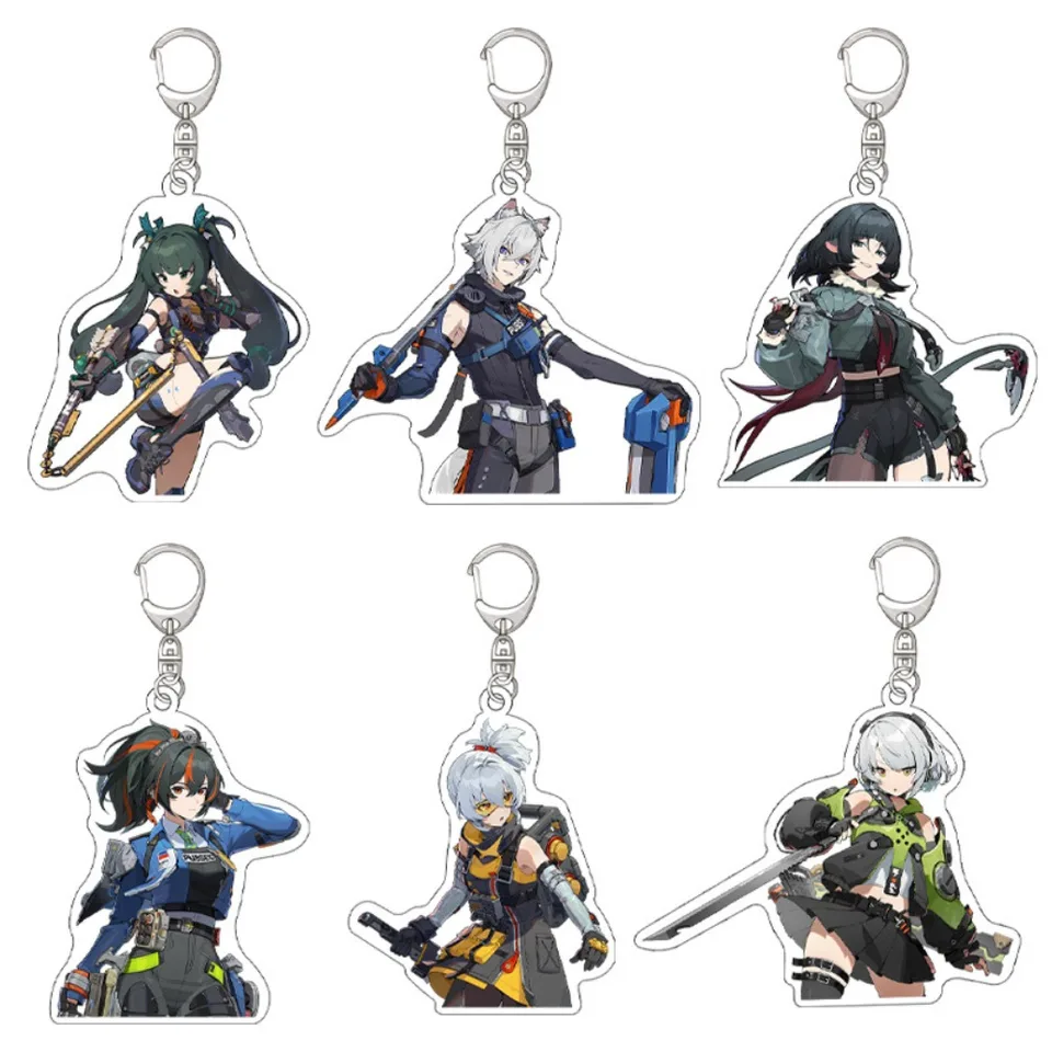 Game Zenless Zone Zero Acryl Acryl Keychain Backpack Keyring Závesný závesný prívesok Belle Nicole Demara Dekoratívne príslušenstvo Ozdob