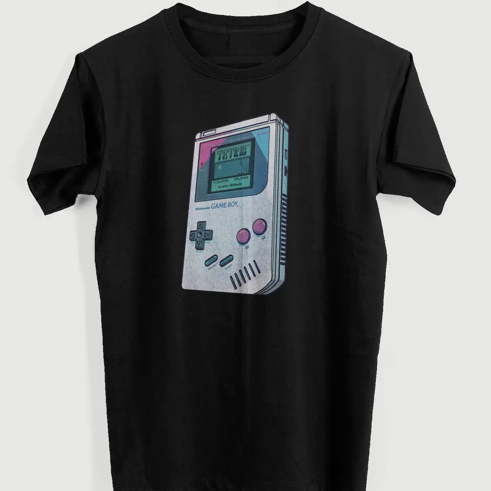 Gameboy Console T košeľ Top Design Ladies Pánske retro módne vintage S856