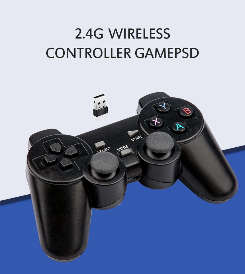 GamePad 2ks/set 2.4g Wireless Game Controller s adaptérom USB pre konzolu videohier s 360 ° Joystick pre PC prenosné televízor