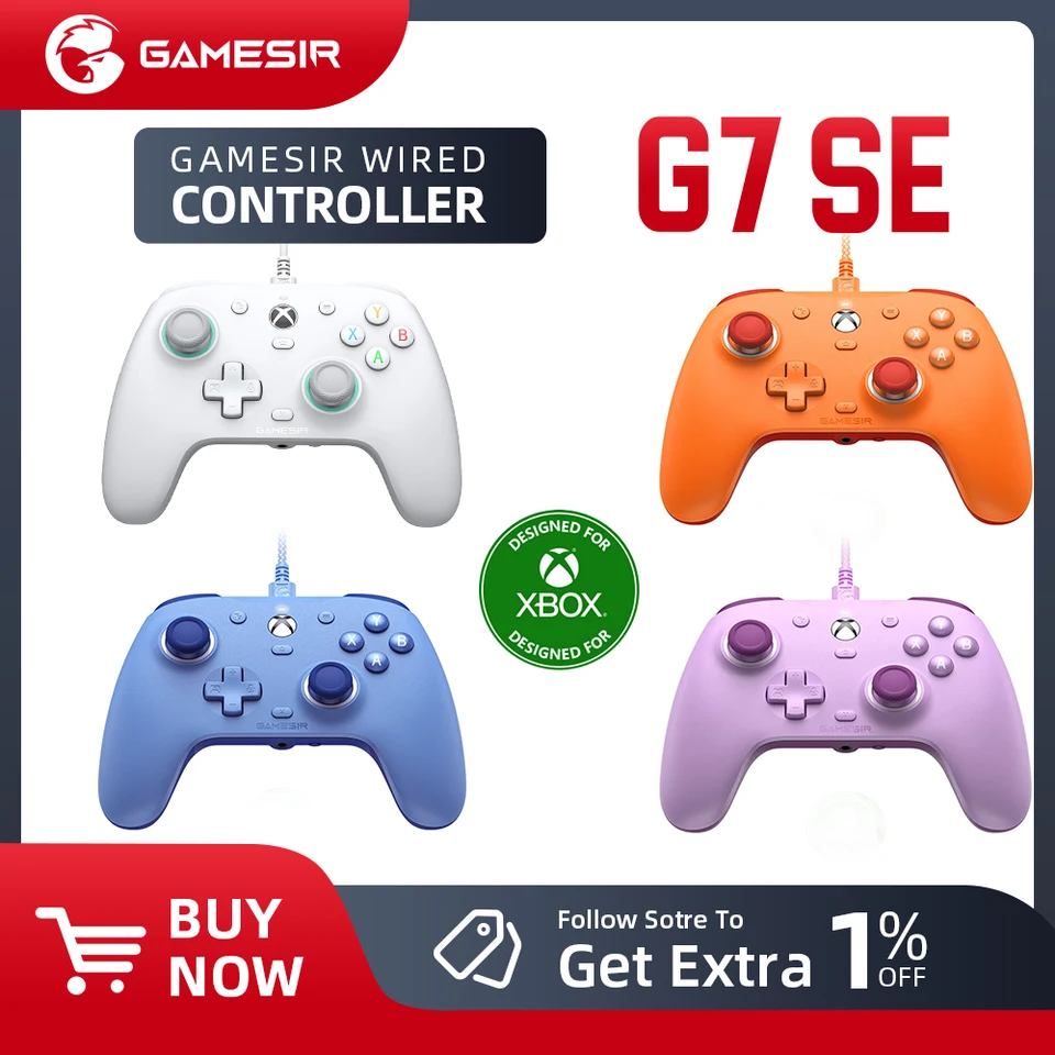 Gamesir G7 SE - Xbox Wired Gamepad Game Controller pre Xbox Series X, Xbox Series S, Xbox One, Hall Effect PC Joystick