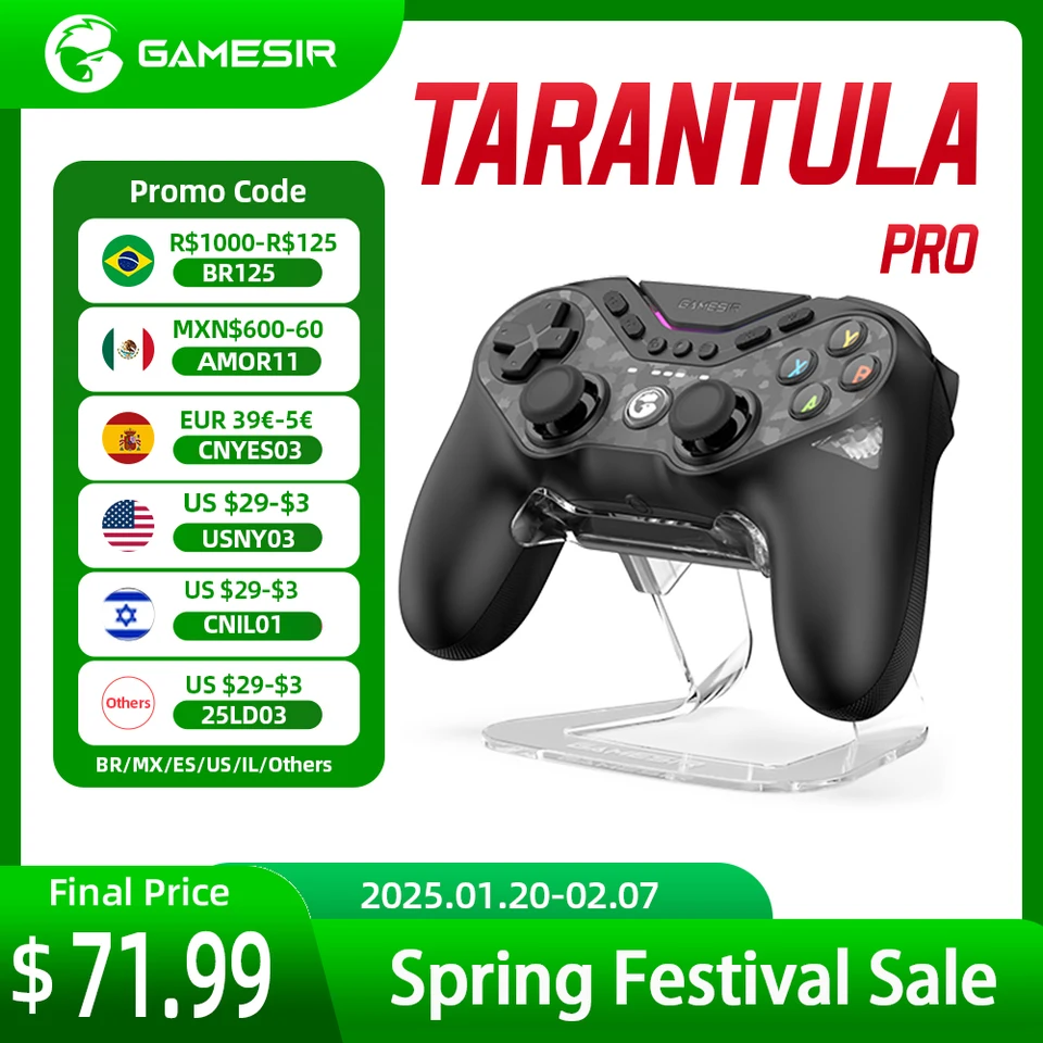 Gamesir Tarantula Pro Mobile Gamepad s halovým efektom bezdrôtového prepínača pre Nintendo Switch iPhone Android Phone