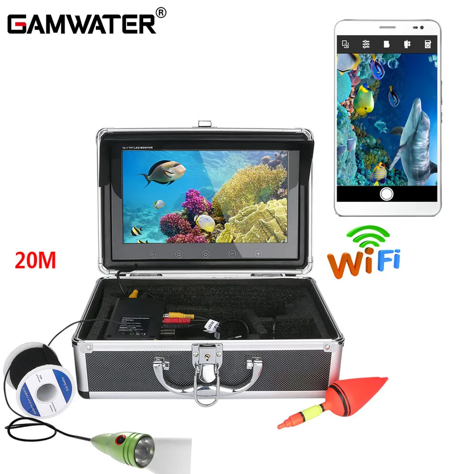 Gamwater WiFi Wireless Underwater Fishing Videokamery Kit pre iOS Android App 10 