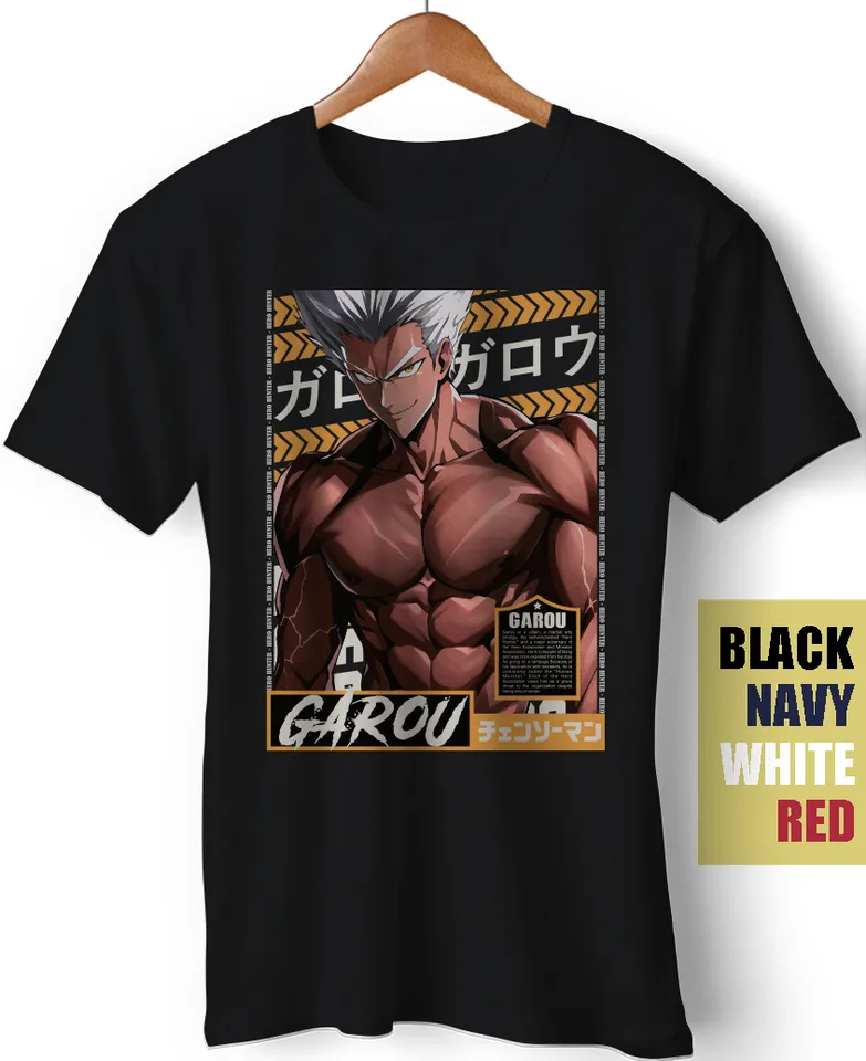 Garou Hero Hunter One Punch Man Opm Manga Anime Saitama Genos vtipný darčekový tričko