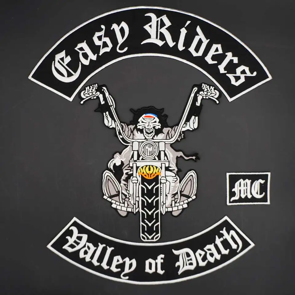 Gasp Riders Dallep of Death Mc veľká výšivka punk cyklistov pre nálepky na odevy
