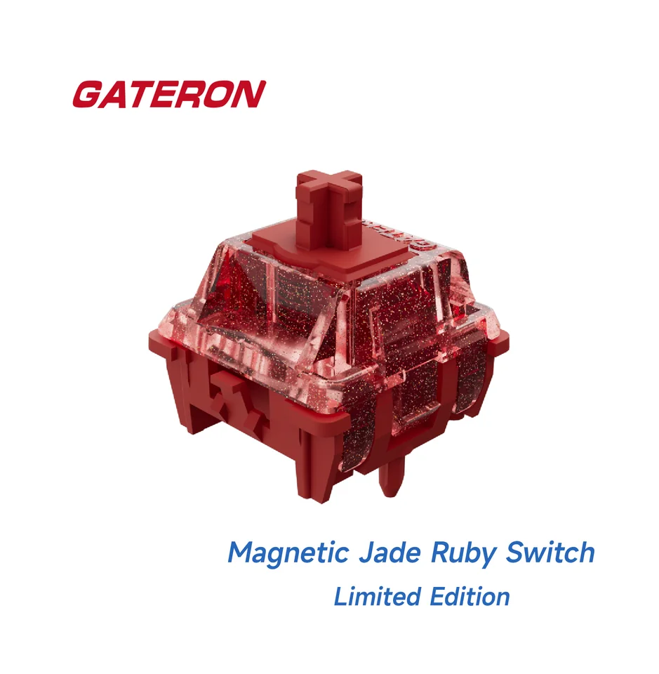 Gateron Magnetic Jade Ruby Switch, Limited Edition, Freely Nastavenie pred cestovaním, efekt senzora Hall Sensor pre magnetické klávesové hry
