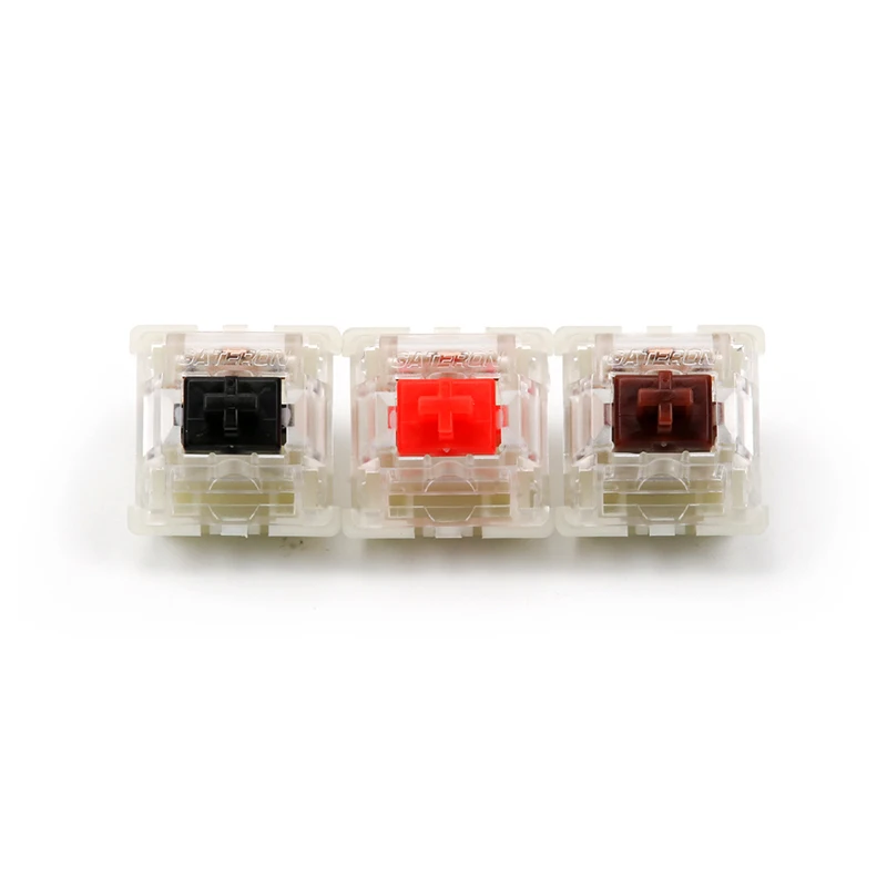 Gateron Mechanical Keyboard Tichá spínač čierna červená biela hnedá 5pin priehľadná puzdro vhodné pre doplnky RGB plug-in lampy Cherry MX