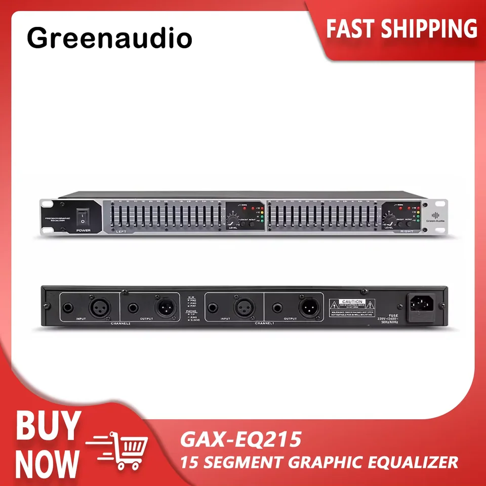 GAX-EQ215 Profesionálny ekvalizér Dual 15-segmentový grafický ekvalizér ECTION Performance