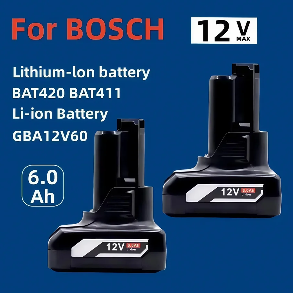 GBA12V 6000MAH pre Bosch 12V/10,8 V LI-ION Výmena batérie BAT411 BAT420 GBA 12V bezdrôtových elektrických nástrojov pre Bosch 12V nabíjačky.