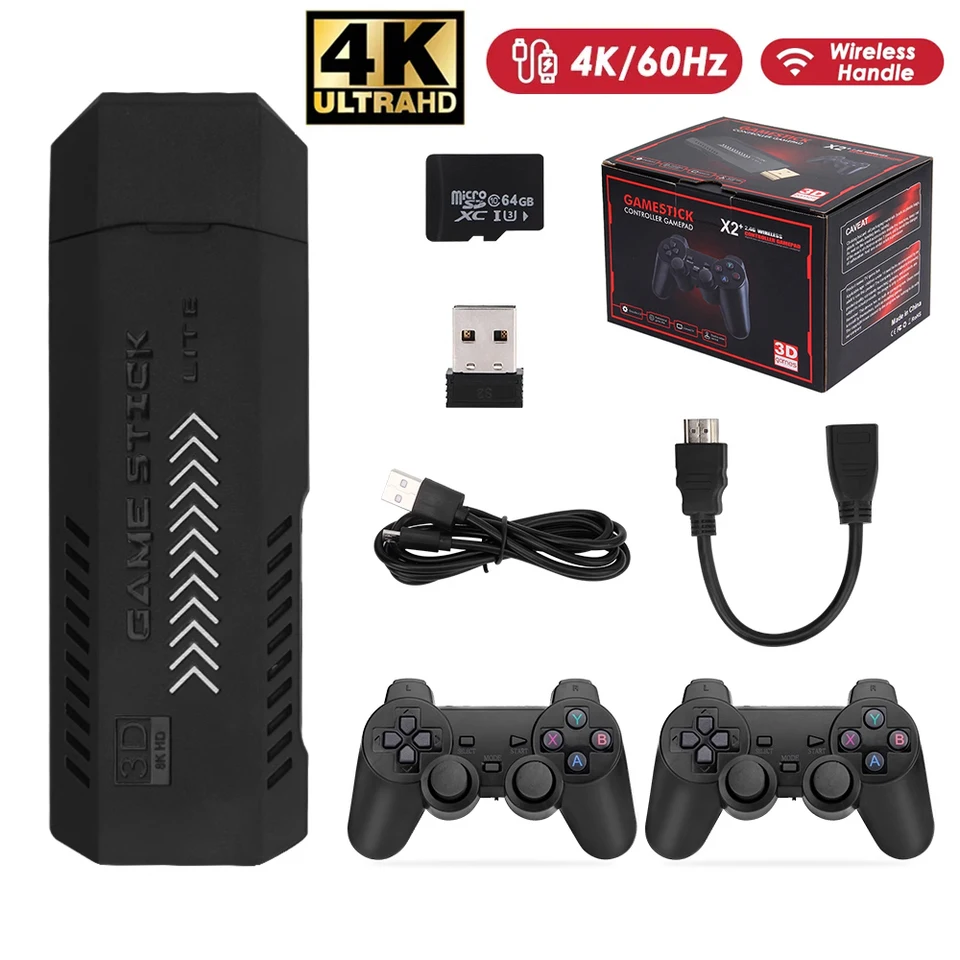 GD10 X2 Video Game Console Vstavané 40000 Retro Runheld Game Player Console Wireless Controller TV Game Stick 4KHD pre PSP/GBA