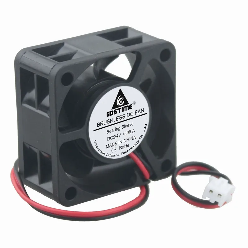 GDSTIME 1 kus 24v 4cm 40x40x20mm DC DC bez kefy chladiaci ventilátor 40 mm x 20 mm 4020 2pin 0,06A