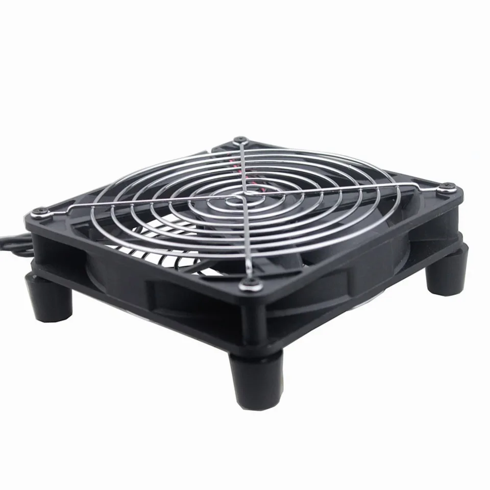 GDSTIME 1 PCS Nový smerovač ventilátor DIY 140 mm PC Cooler TV Box Wireless Cooling 140MX140MMX25MM USB ventilátor 14cm ochranná sieť