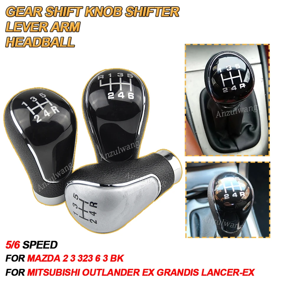 Gear Shift Gomb Leaver Shifter Hlava Styling Accessory pre Mazda 2/3/323/6/3 BK 2004 2005 2006 2007 2008 2009 2009 2011 2011 2011