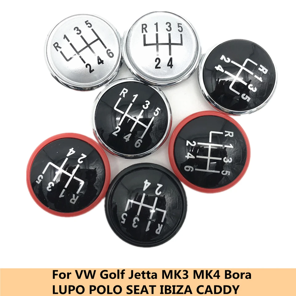 Gear Shift Gomb Top Emblem Badge Cover Cap Cap veka pre VW Volkswagen Golf 4 Jetta Mk3 Mk4 GTi Mk4 Bora Lupo Polo sedadlo Ibiza Caddy