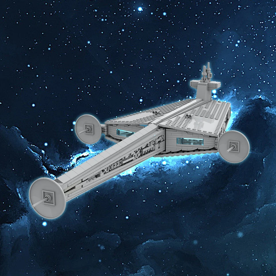 Gebricks Moc Cantwell Class Class Cruiser film Building Block Block Plan Model Model vesmír Aerospace tehly