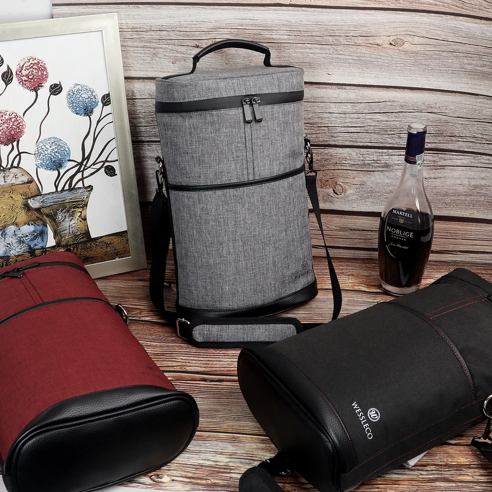 Gebwolf Wine Thermal Bag Cestovec Cooller Picnic Organizátor Prenosná vrecko na chladničku s ramennou hviezdou