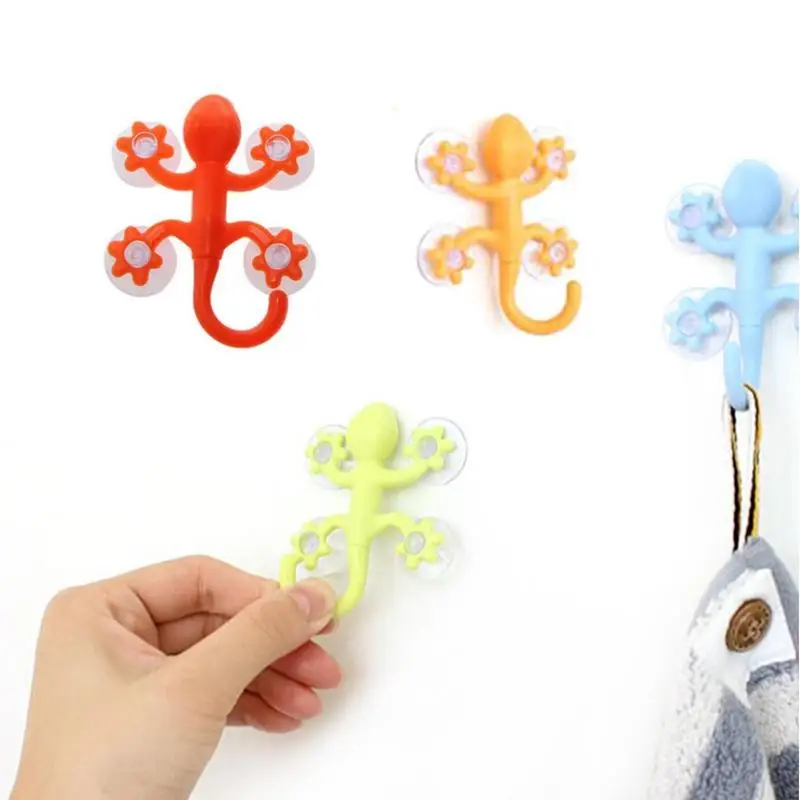 Gecko Hook so 4 prísavkami pohárov Super Saction Cartoon Hook