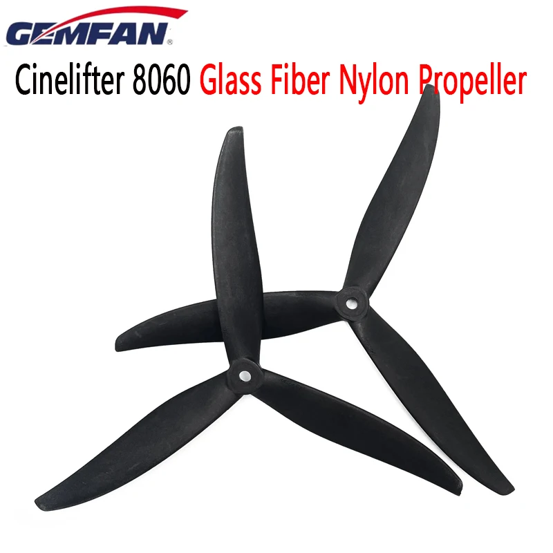 Gemfan Cinelifter 8060 8x6x3 3-Blade Black Glass Fibre Nylon Nylon Nylon Nylon pre FPV 8inch Cinelifter RC multirotor DIY diely