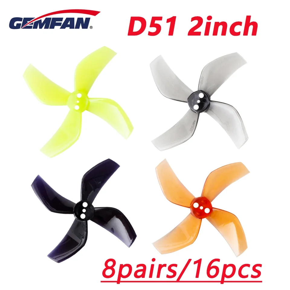 Gemfan D51 2020 2x2 2inch 50,3 mm 4-Blade PC vrtuľa 1,5 mm pre RC FPV Racing Freestyle TinyWhope beta85x 2inch dron