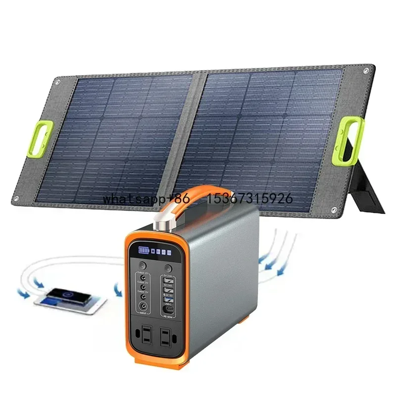 Generátor prenosnej elektrárne LIFEPO4 100 W 200W 300W 500W 2000 W Solárna elektráreň pre vonkajšie núdzové napájanie