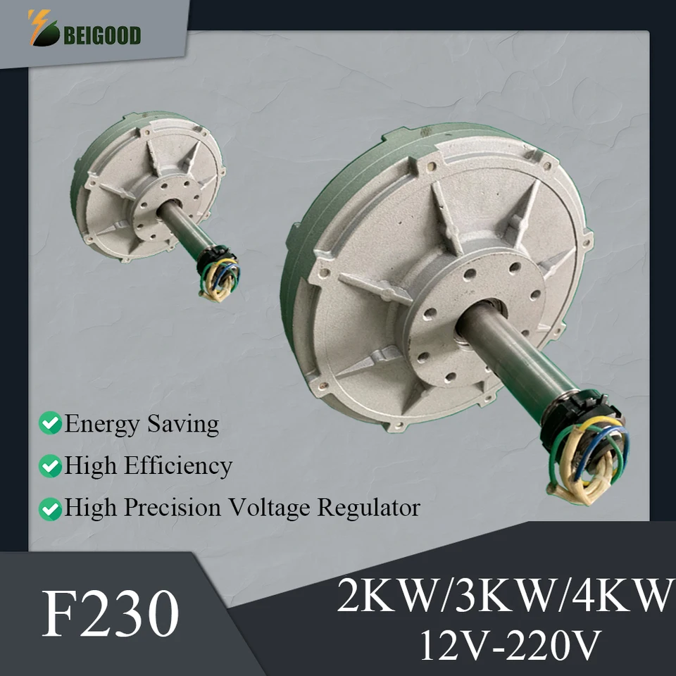 Generátor veternej turbíny 300 ot./min 2KW 3KW 4KW 12V-220V VEĽKÝ MAGNETICKÝ DYNAMO Vodná turbína Hydro alternátor Free Energy