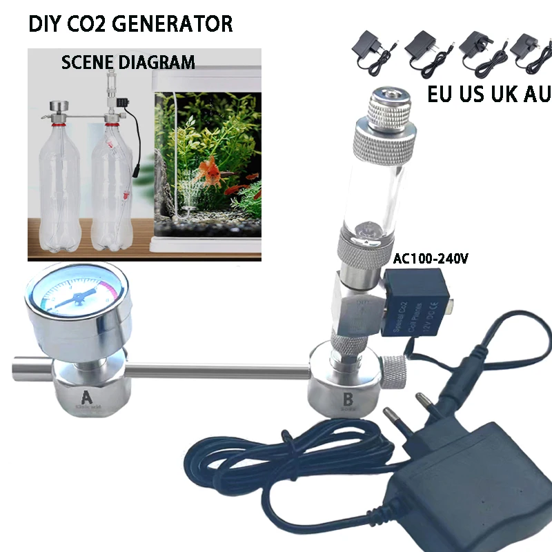 Generátor vodných rastlín Aquarium DIY CO2 Generátor DIY