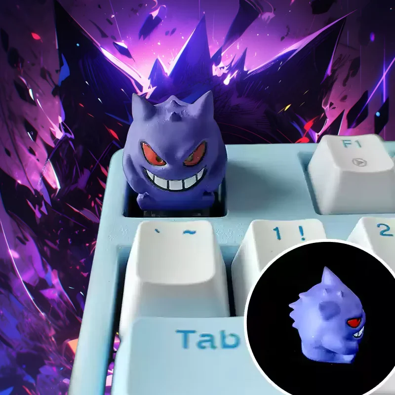 Gengar Pikachu keycaps osobnosť Karika