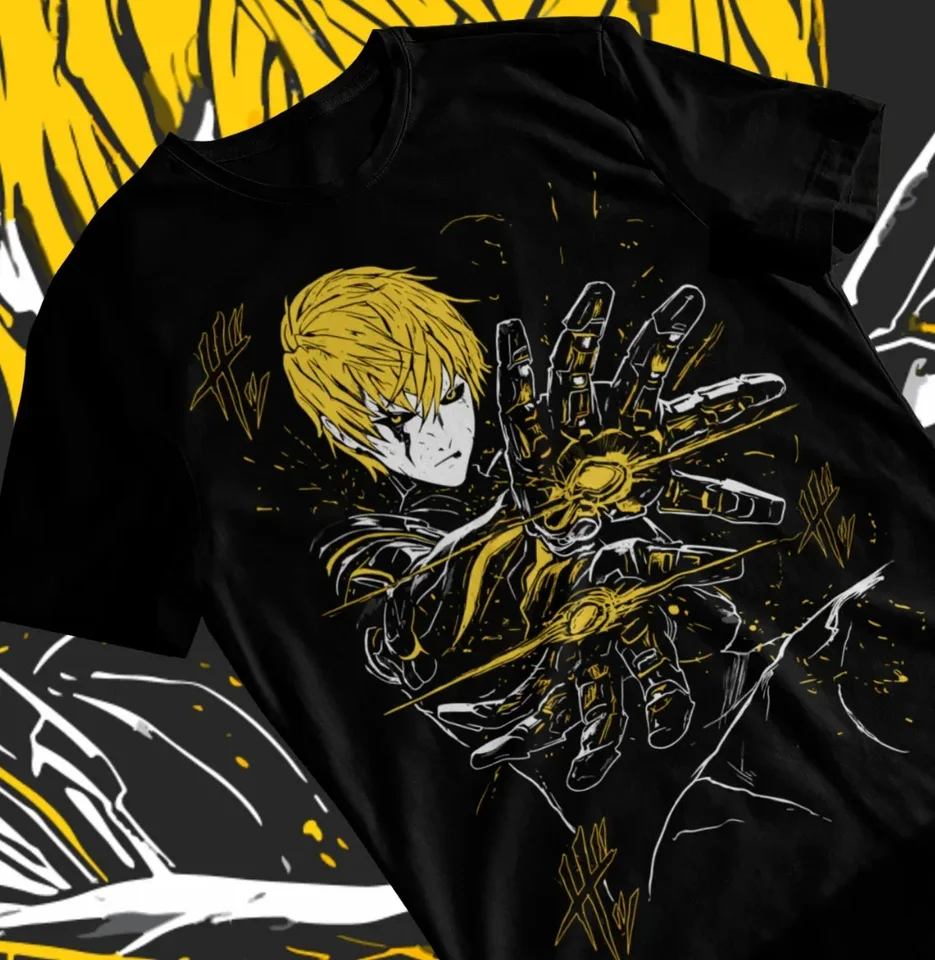 Genos One Punch Man Anime manga darebák unisex tričko tričko Tričko mäkké tričko