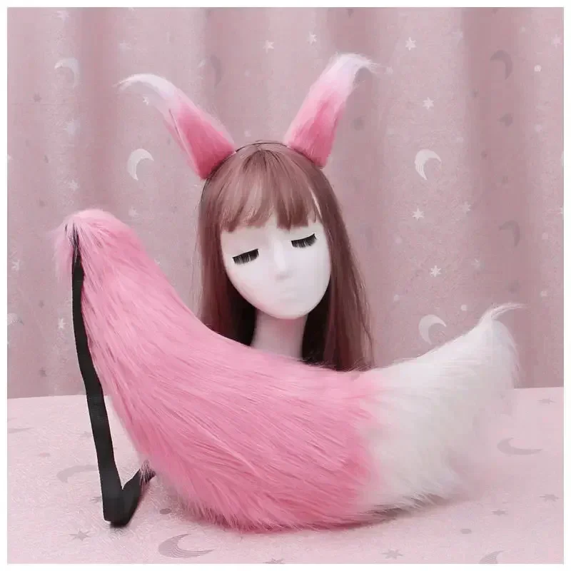 Genshin dopad slečna Hina yae miko sexy žena krásna lolita mačka líška čelenka chvostová čela čela čela plyšové uši chvost anime cosplay rekvity