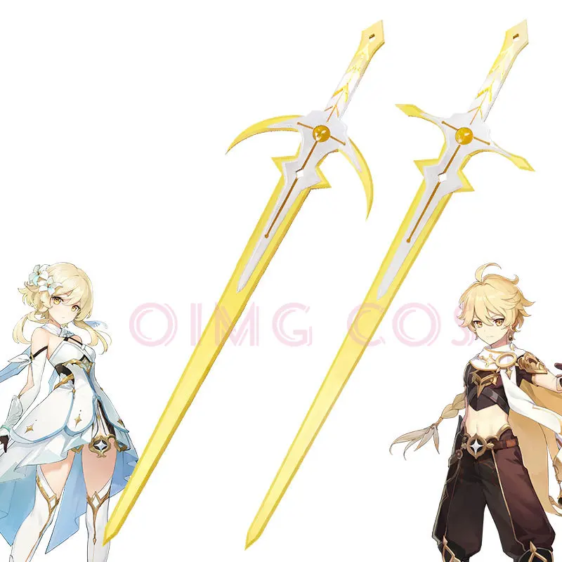 Genshin Impact Aether Lumine Cosplay Weapon Props Model Nôž a meč