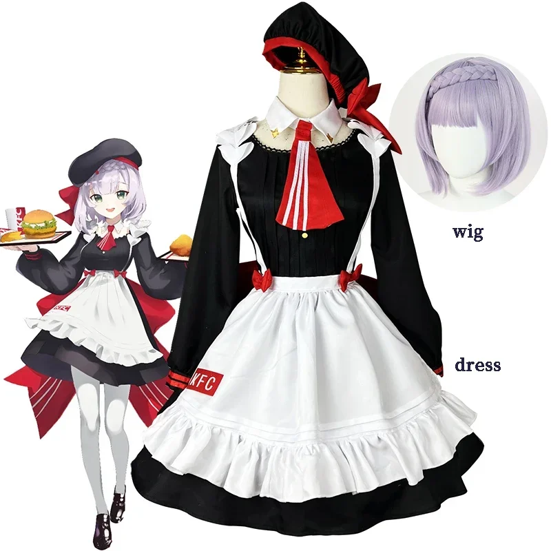 Genshin Impact Cosplay kostým Noelle KFC Uniforma Lolita Maid Dress Wig Halloween kostýmy pre ženy sexy oblečenie Mn9