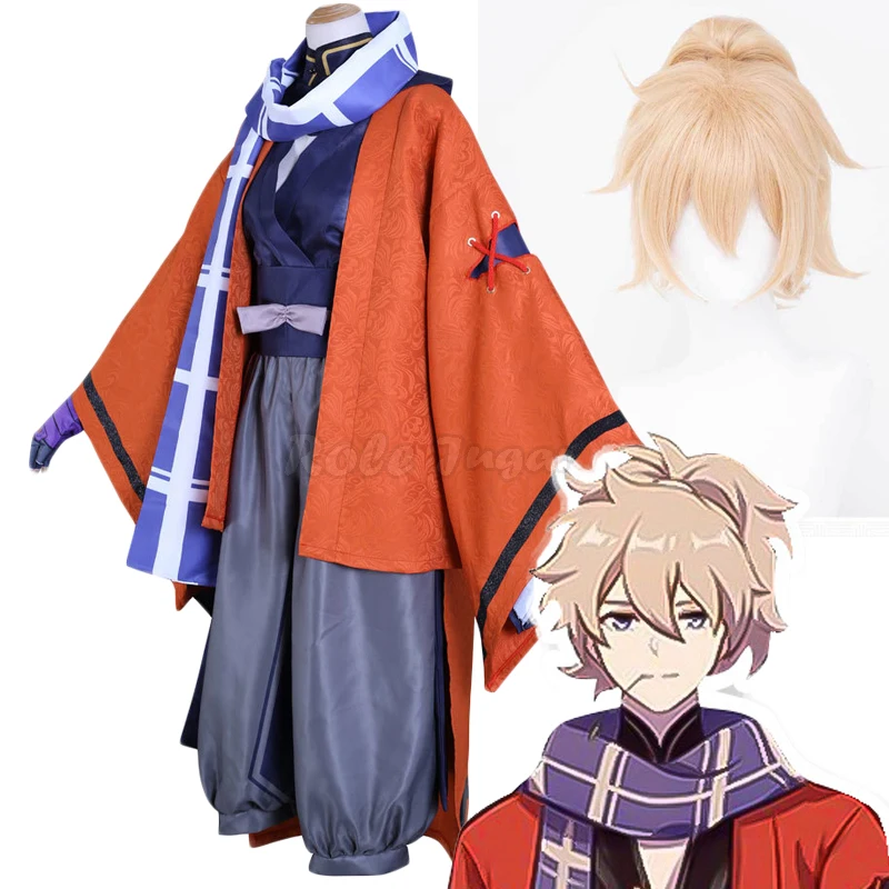 Genshin Impact Cosplay priateľ z kostýmu Kaedehara Kazuha Full Sety Unisex Halloween Party Kaedehara Kazuha priateľ priateľ