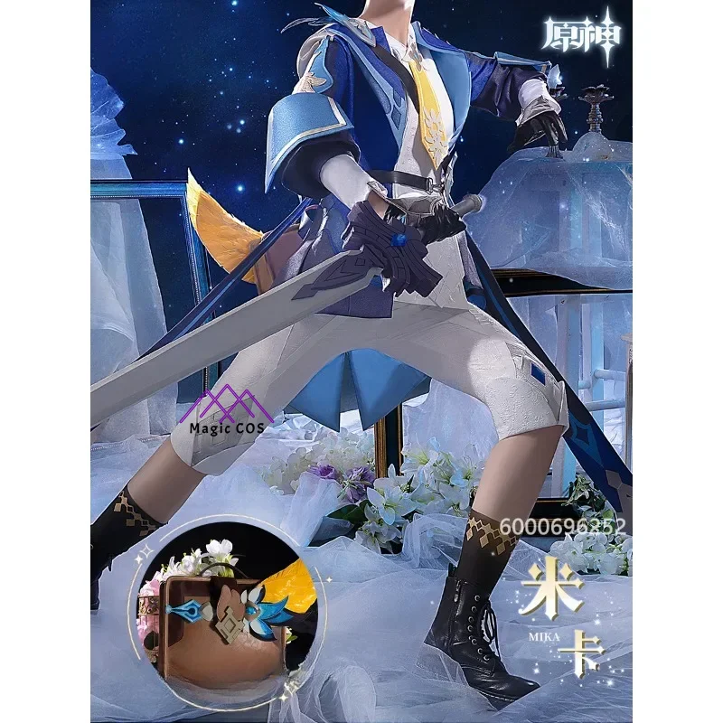 Genshin Impact Mika Cosplay kostým Shota Surve Survetar Outfit Full Set Anime Game Clothing pre mužov Zahŕňa príslušenstvo pre udalosti