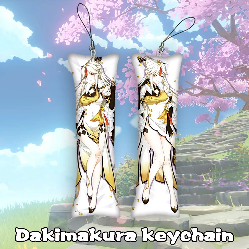 Genshin Impact Mini Dakimakura Key Chain vankúš Prívesok Krása Yae Miko Závesný ornament Telefón roztomilý dekorácia darček