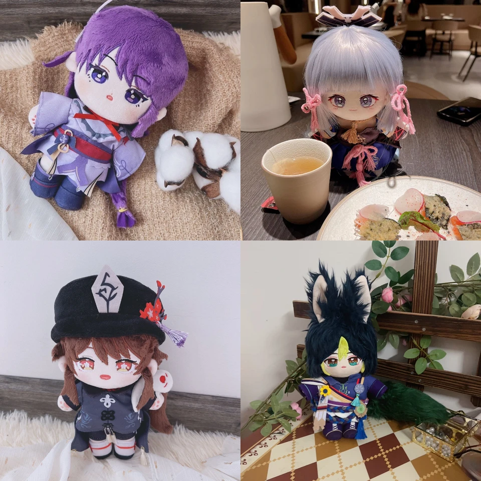 Genshin Impact Mondstadt Ayaka Venti Tighnari Hutao Cute Figure vymeniteľné oblečenie Muppet Doll Hery Hero Room Ozduky