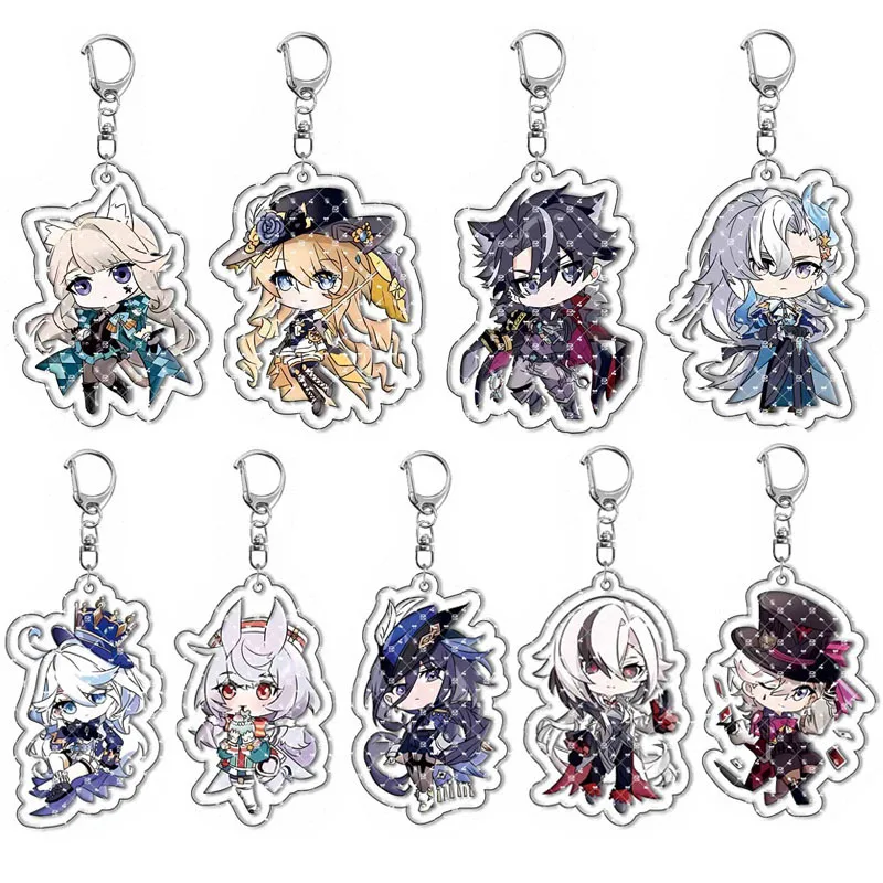 Genshin Impact Neuvillette Furina Keychain Accessories Anime Game Cosplay prívesok prop odznak darček