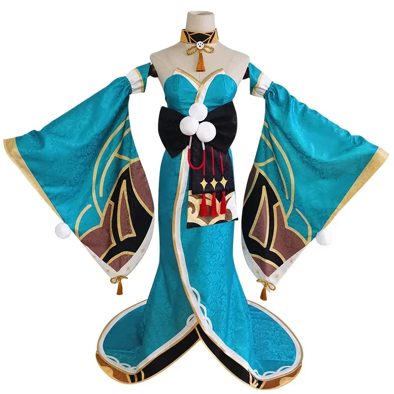 Genshin Impact Original God Cos Goro Sex Turn Miss Hina Cosplay Kimono Game Clothing Anime Dámske oblečeniewtree222