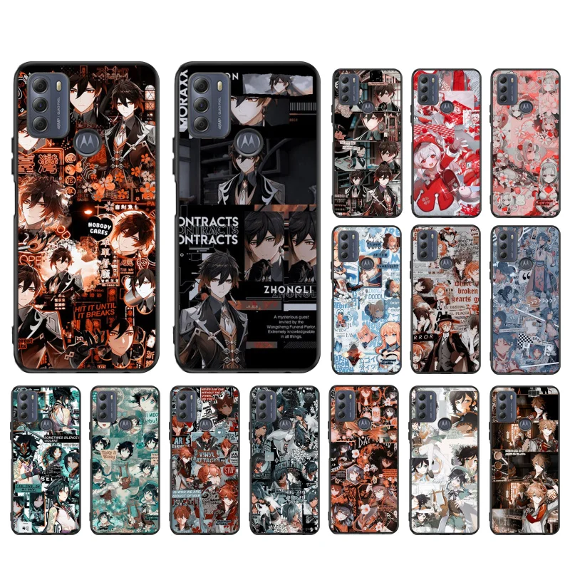 Genshin Impact Telefon Case pre Moto G84 G22 G32 G34 G52 G10 G20 G30 G60 G60S G13 G50 G54 G62 G53 G72 G85 G24 Výkon