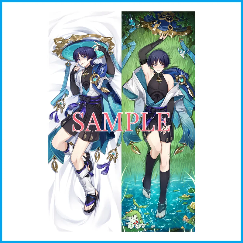 Genshin Impact Wanderer Dakimakura Waifu Objímanie tela Anime cosplay vankúš 2 bočné tlačové vankúšový kryt Otaku