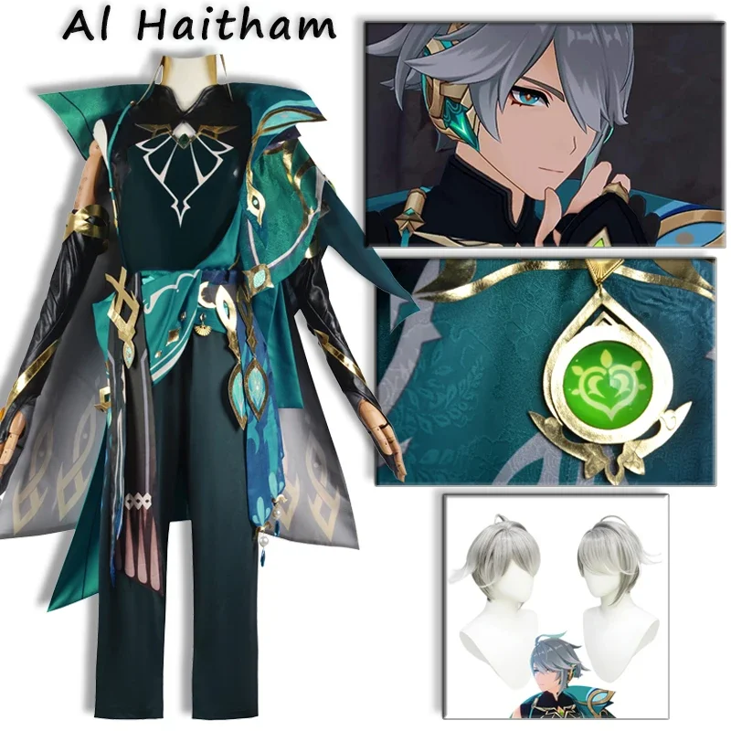 Genshin Impacto Al Haitham Cosplay kostým Party Party Party Sumeru Akademiya cosplay hra Anime pre Halloween