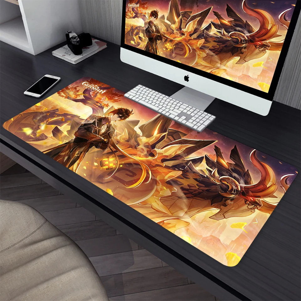 Genshin náraz veľký herný podložka myši počítačový počítač MousePad Gamer NAPOHOP NAHOP MOSE MOSE MAUSEPAD XXL koberec koberec matk stolovej podložky