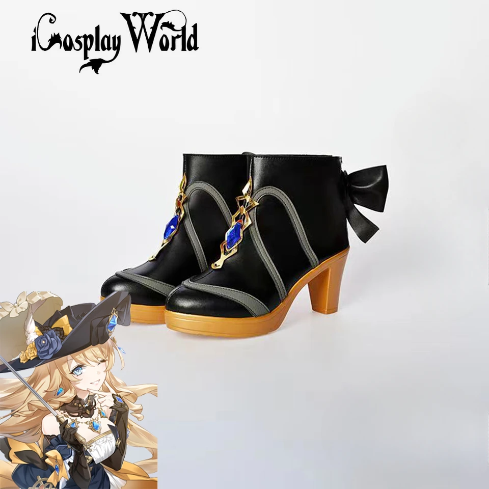 Genshinimpact Navia Cosplay topánky Comic Anime Halloween Party Game Cosplay Shoes Prop