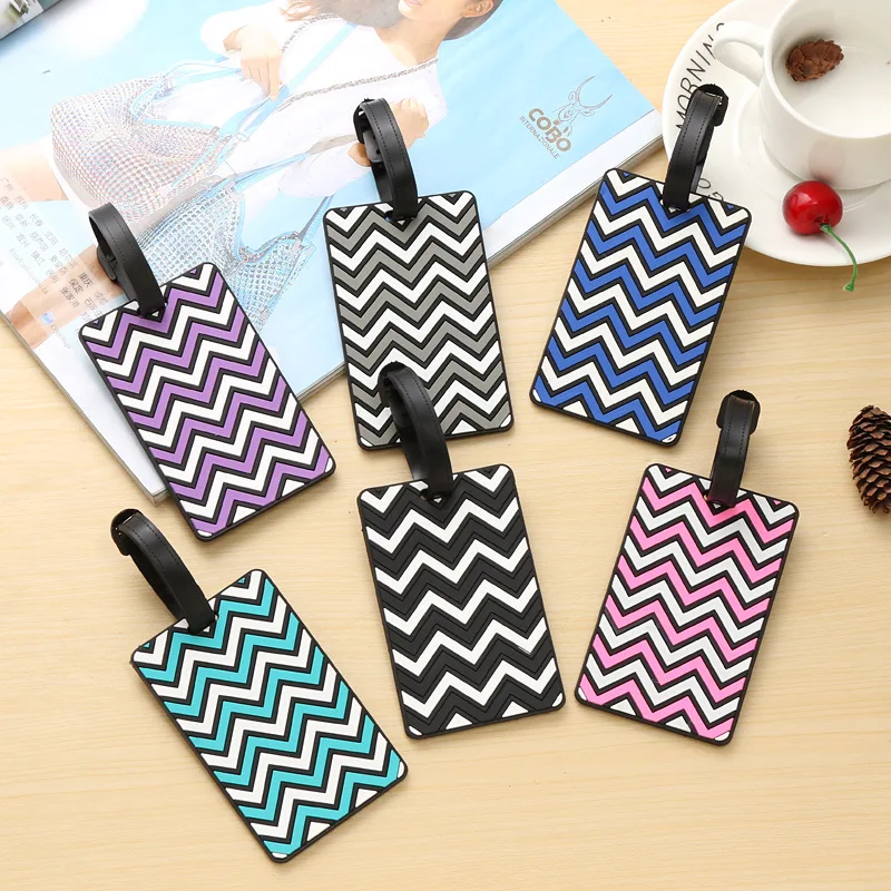 Geometrické značky batožiny pre ženy pre ženy Men PVC Bag Bagiga Tag Tags
