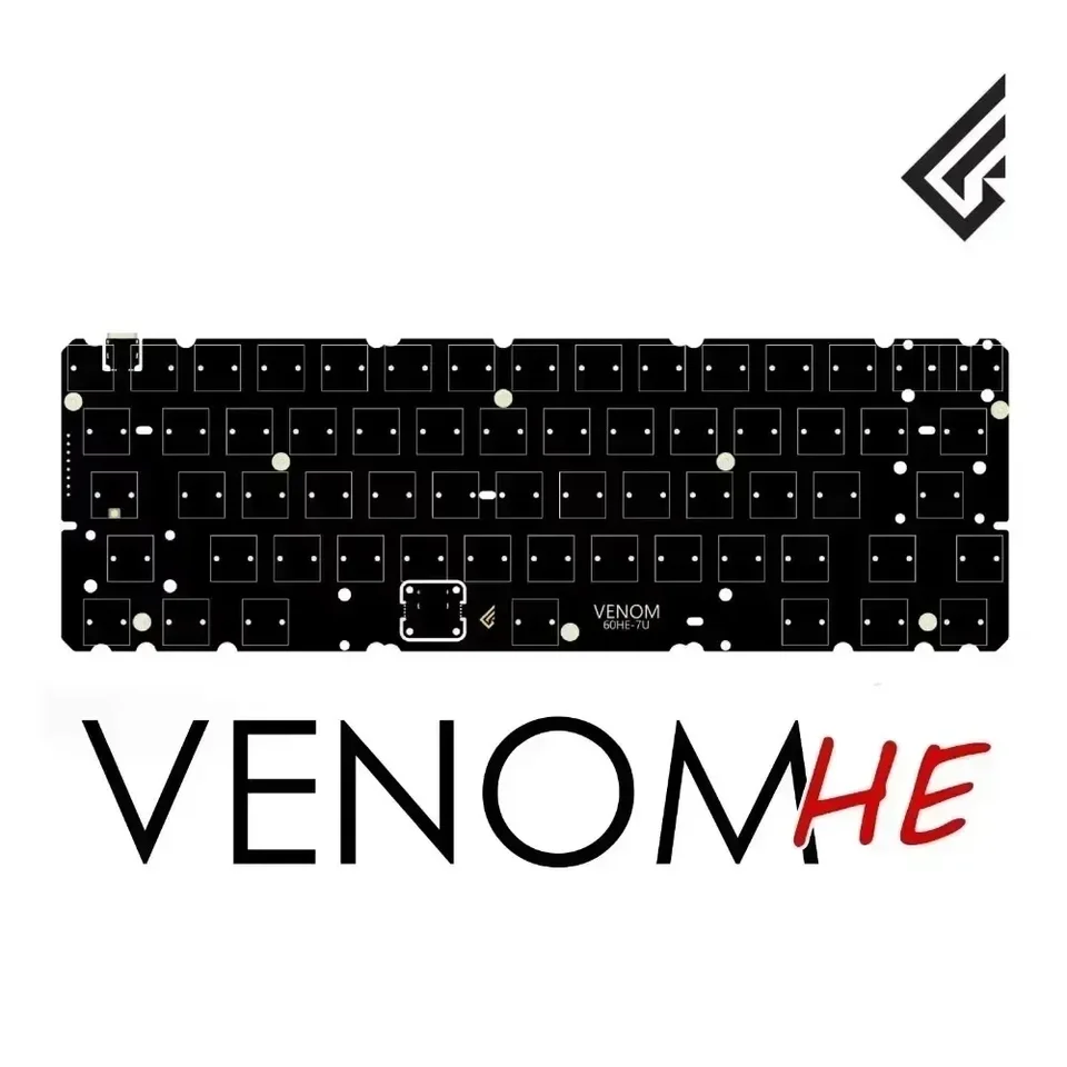 Geonworks Venom 60 He Magnetic Keyboard doska PCB 0,16 ms oneskorenie 0,1 mm presnosť pre vlastný kórejský klávesový oblek GH60 tofu60 Holy60