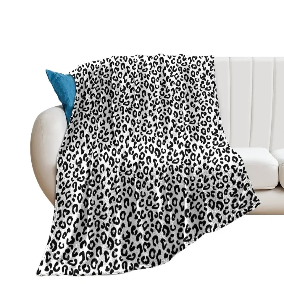 Gepard Animal Print v čiernej a bielej prikrývke pre bábätká anime prikrývky