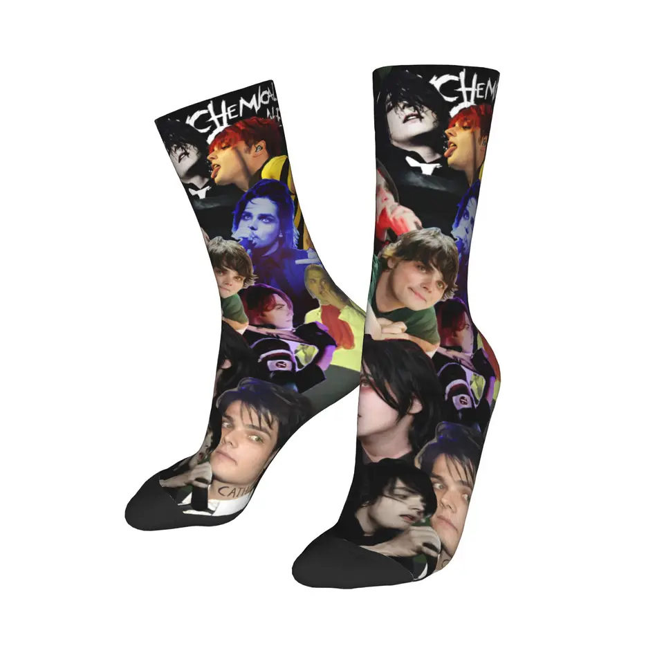 Gerard Way My Chemical Romance Printing ponožky produkt pre príležitostné opotrebenie ponožiek posádky
