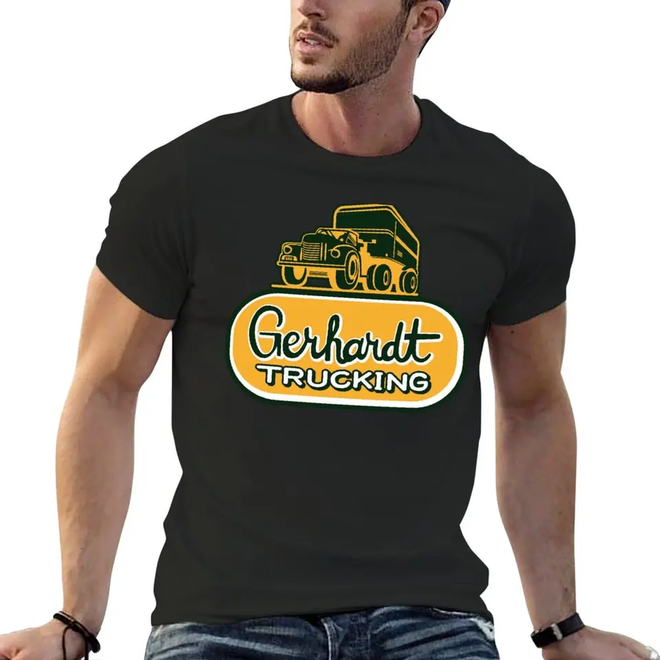 Gerhardt Truck Truck Tričko Plain Basketball Graphic odplávatelia Grafika čierne tričká pre mužov