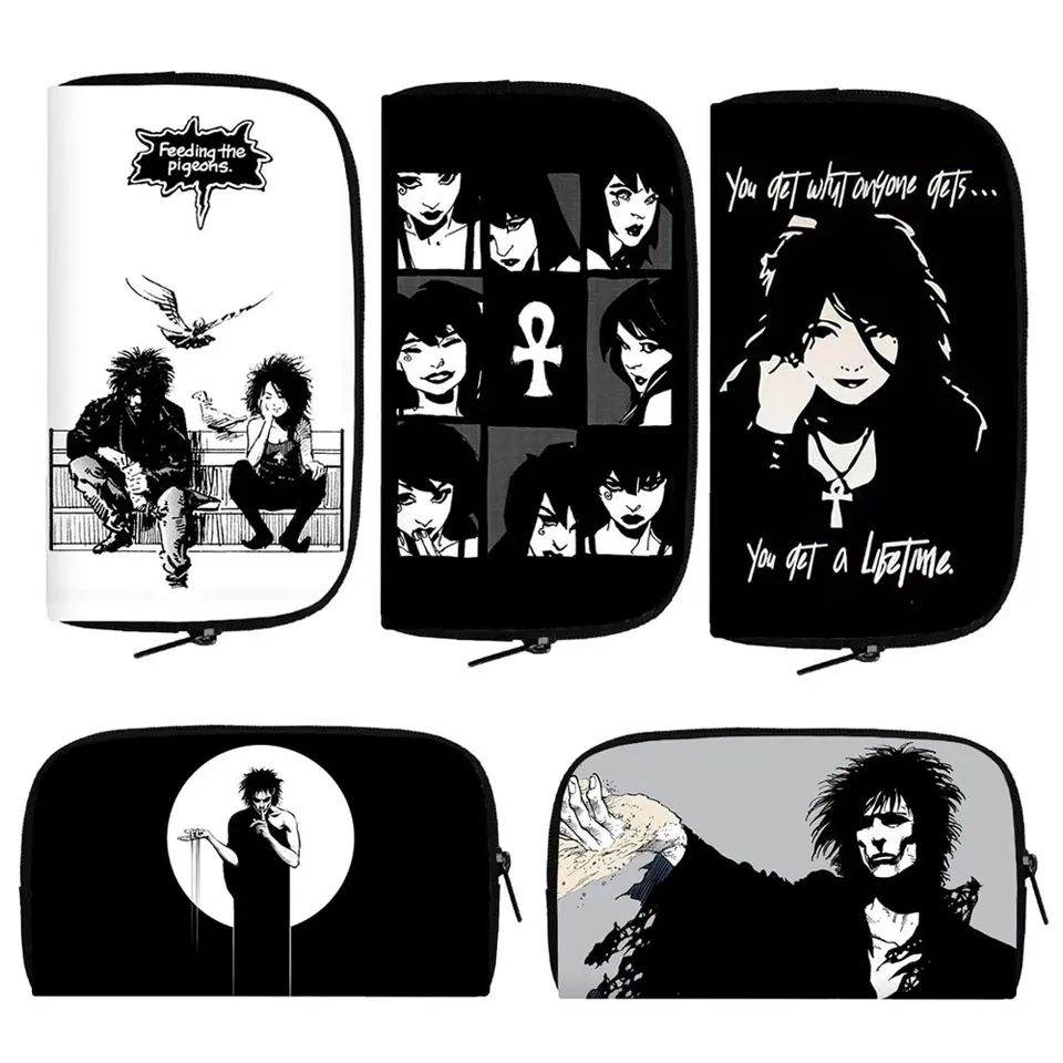 Gestá smrti Sandman tlač peňaženka Sandman Morpheus kabelka na kreditnú kartu držiteľ peňazí na mince s dlhé peňaženky